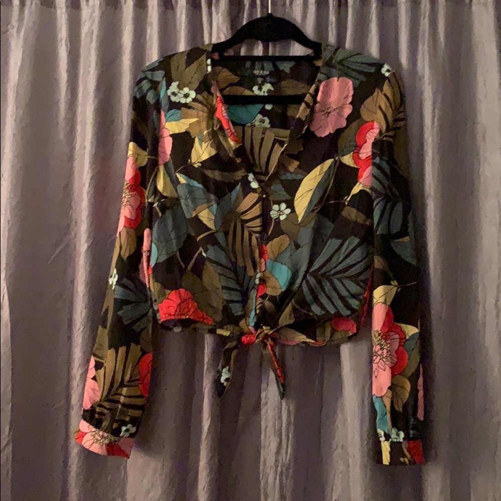 Guess long sleeve printed blouse